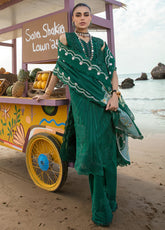 Crimson By Saira Shakira Embroidered Lawn 3 Piece Unstitched Suit CSS24EL D-2A ULYSSES - SEAWEED
